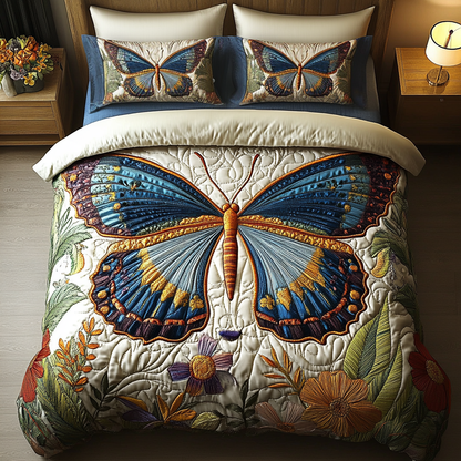 Floral Radiance 3-Piece Quilted Bedding Set NCU0VL1143