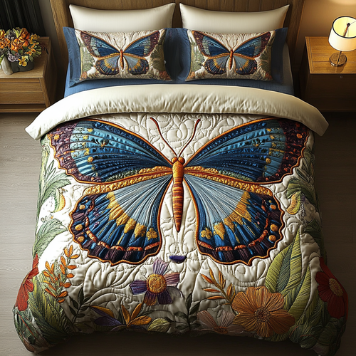 Floral Radiance 3-Piece Quilted Bedding Set NCU0VL1143