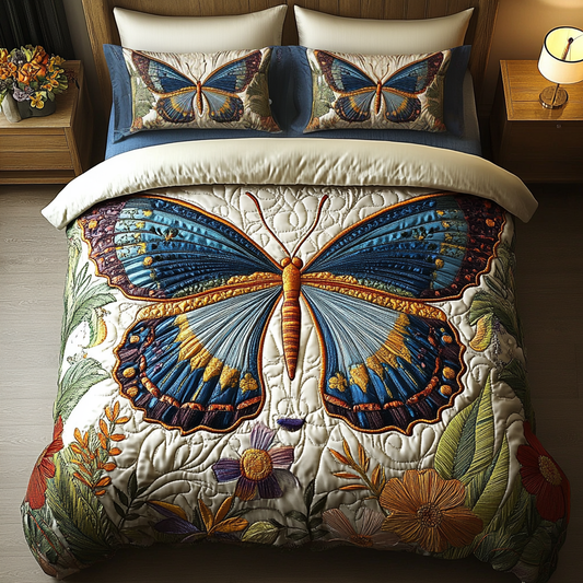 Floral Radiance 3-Piece Quilted Bedding Set NCU0VL1143