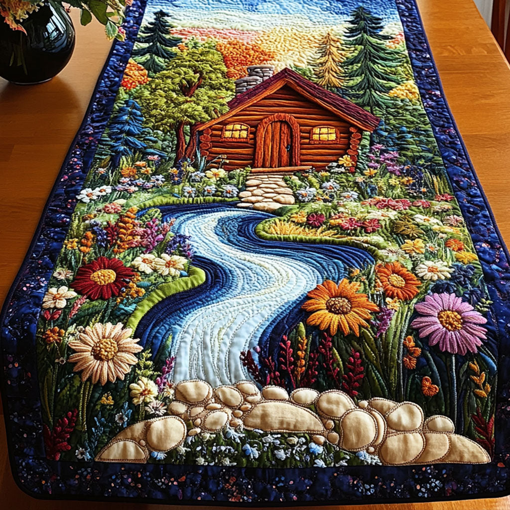 Floral Retreat Quilted Table Runner NCU0NT4687