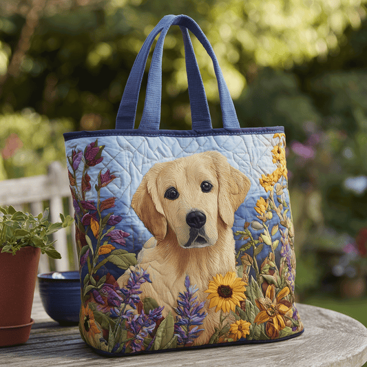 Floral Retriever Quilted Tote Bag NCU0TH2801