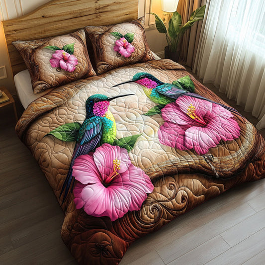 Floral Serenade 3-Piece Quilted Bedding Set NCU0NT6195