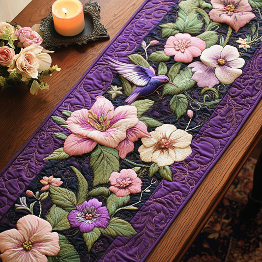 Floral Serenade Quilted Table Runner NCU0VH3170