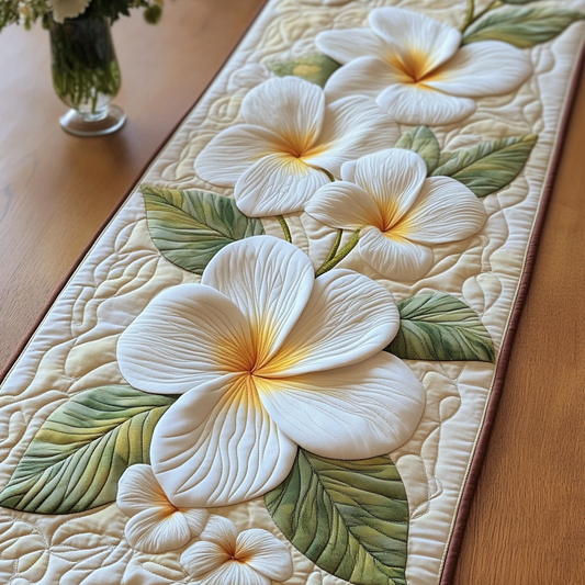 Floral Serenity Quilted Table Runner NCU0VL1995