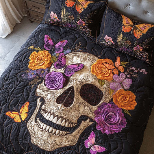 Floral Shadows 3-Piece Quilted Bedding Set NCU0NT7949