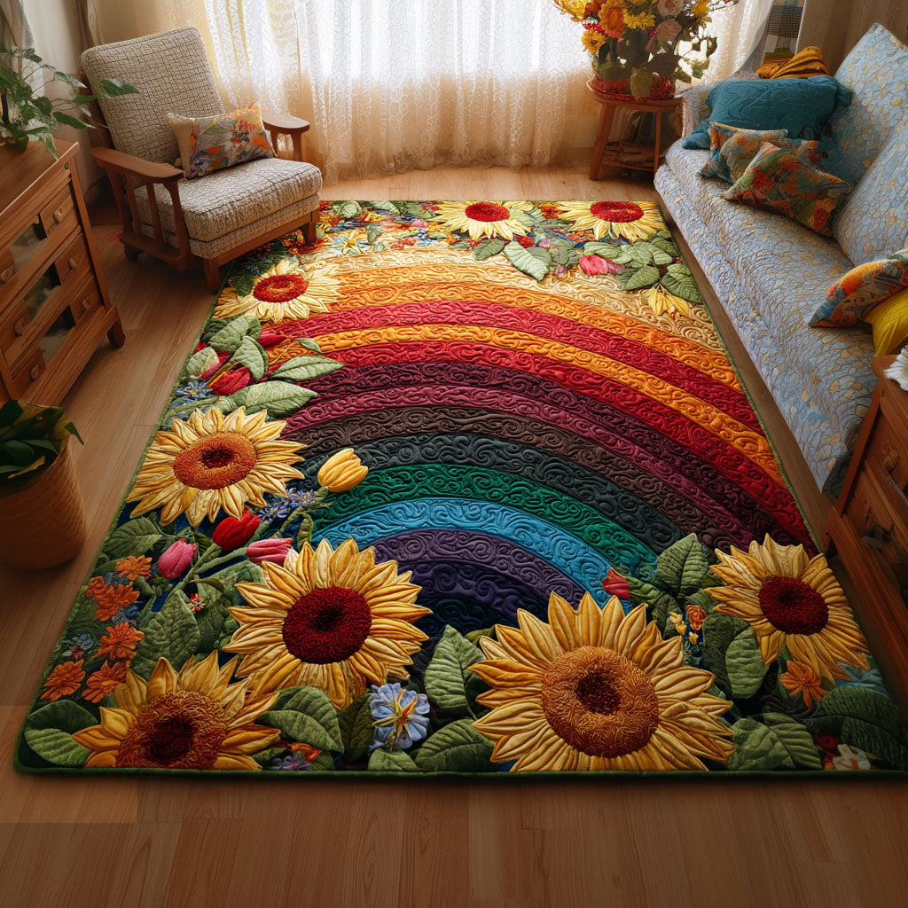 Floral Sunrise Landscape Area Rug NCU0PT11550