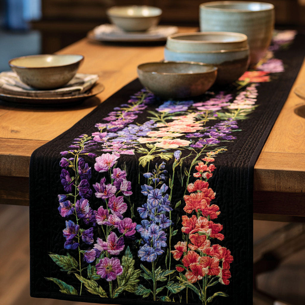 Floral Twilight Quilted Table Runner NCU0TV1531