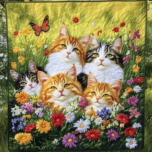 Floral Whiskers Quilted Blanket NCU0NT5888