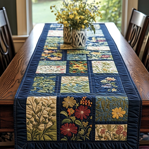 Floral Whisper Quilted Table Runner NCU0DK9782