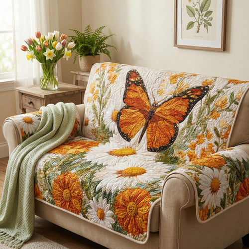 Floral Whispers Quilted Sofa Cover NCU0TD2536