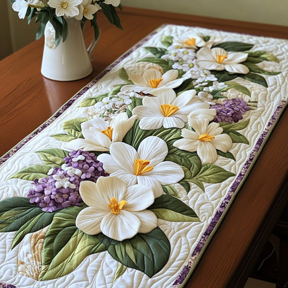 Floral Whispers Quilted Table Runner NCU0VL1555