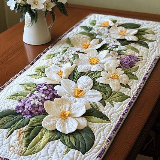 Floral Whispers Quilted Table Runner NCU0VL1555
