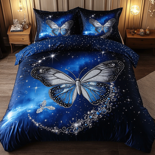 Floral Wings 3-Piece Quilted Bedding Set NCU0DK3031