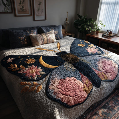 Floral Wings 3-Piece Quilted Bedding Set NCU0VL3759