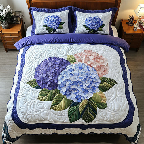 Flourish of Colors 3-Piece Quilted Bedding Set NCU0PT5754