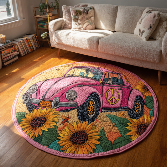 Flower Drive Quilted Round Mat NCU0DK8288