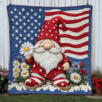 Flower Flag Friend Quilted Blanket NCU0NT8218
