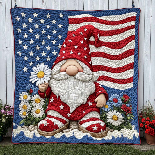 Flower Flag Friend Quilted Blanket NCU0NT8218