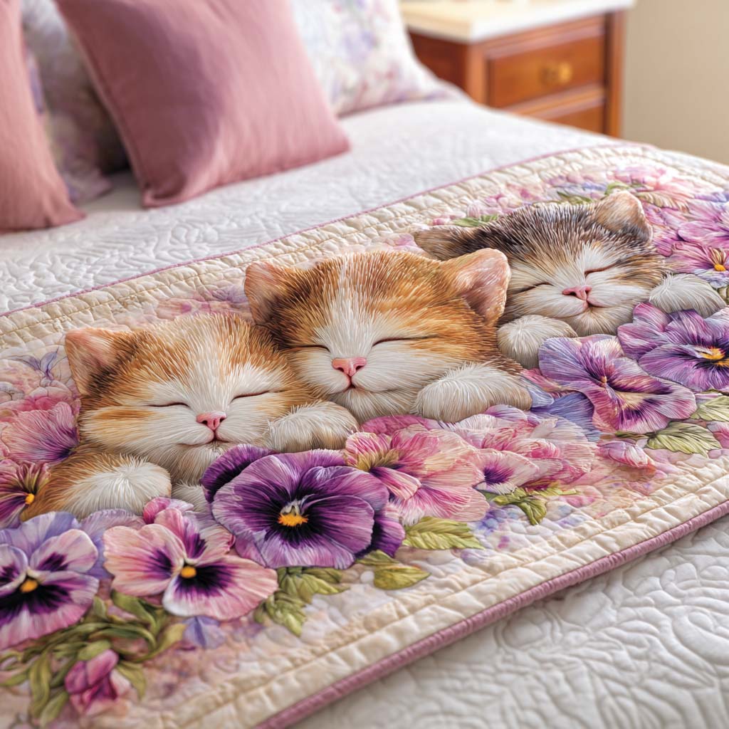 Cat Quilted Bed Runner NCU0VT264