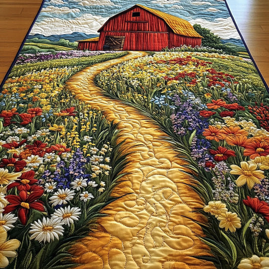 Flower Path and Barn Quilted Table Runner NCU0NT5231