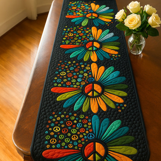 Flower Peace Quilted Table Runner NCU0NT5329