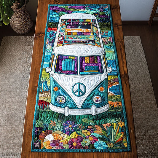 Flower Power Adventure Quilted Table Runner NCU0PT4257