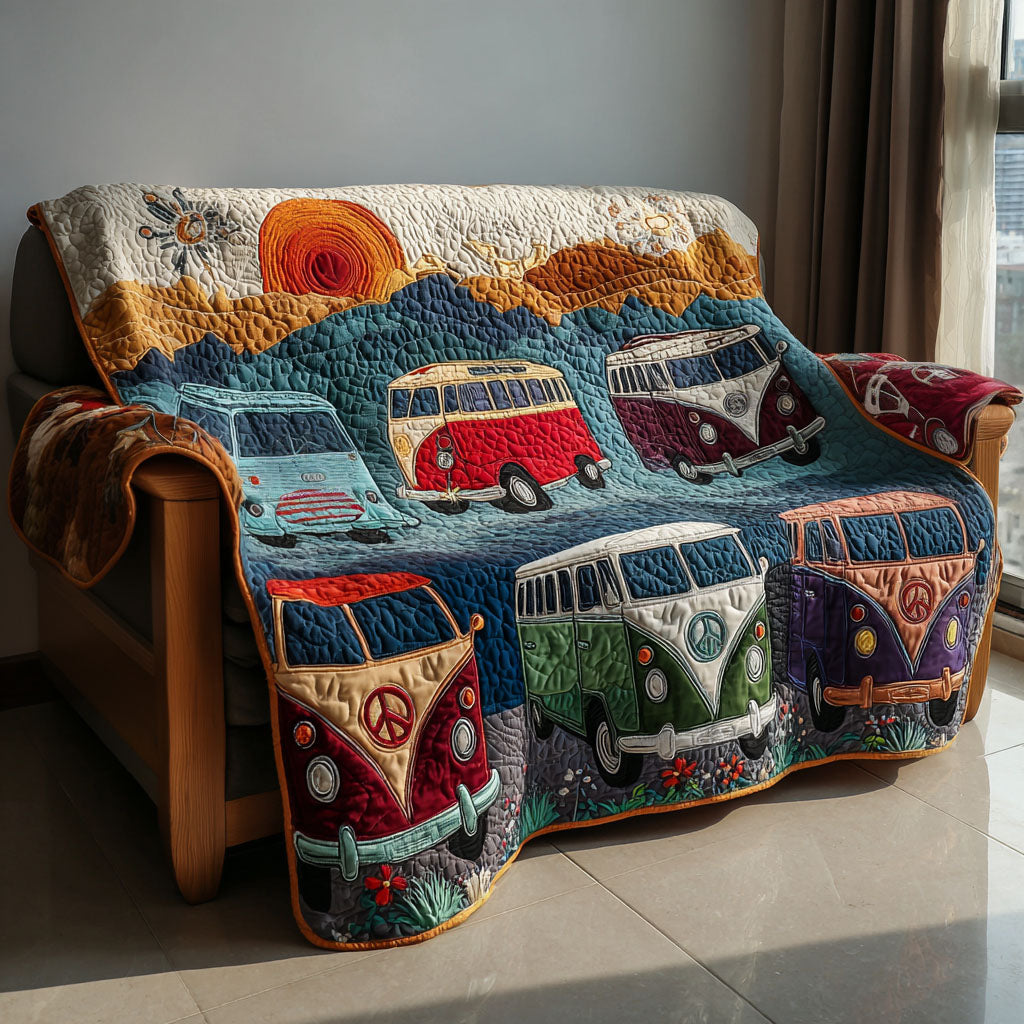 Flower Power Path Quilted Sofa Cover NCU0PT10057