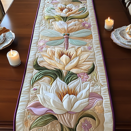 Flower Power Quilted Table Runner NCU0VH3992