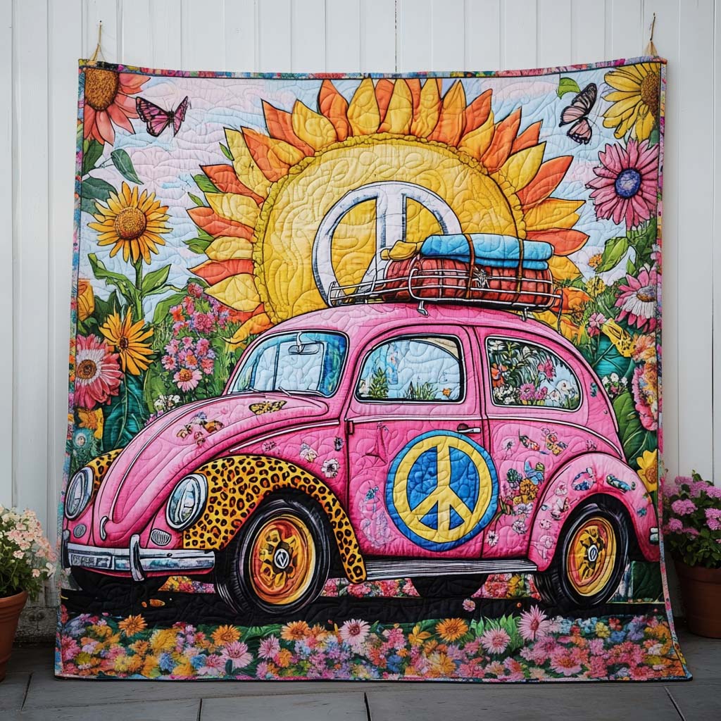 Flower Power Ride Quilted Blanket NCU0NT7746