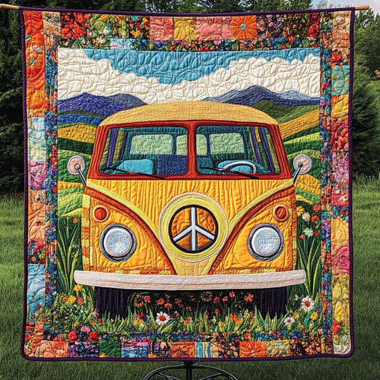 Flower Power Van Quilted Blanket NCU0NT3913