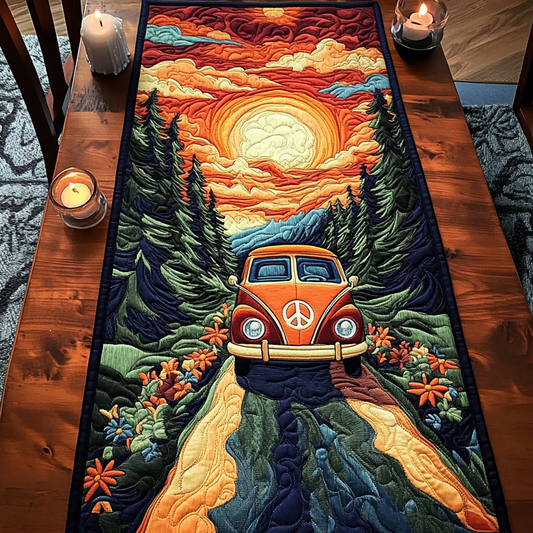 Flower Trip Quilted Table Runner NCU0VH2767