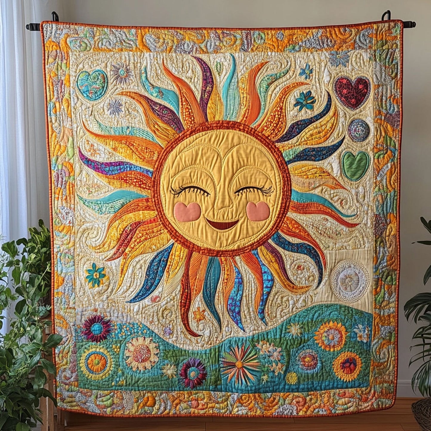 Flowerchild Light Quilted Blanket NCU0PT5527