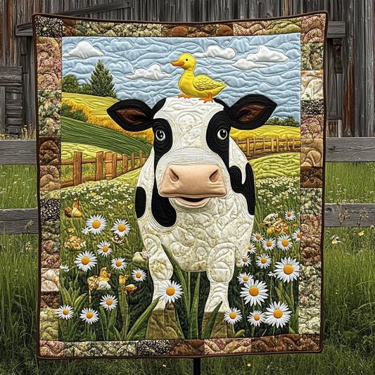 Flowers by the Fence Quilted Blanket NCU0PT5741