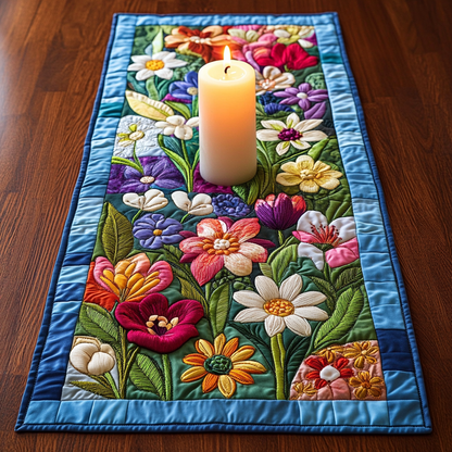 Flowery Dreams Quilted Table Runner NCU0VH3976