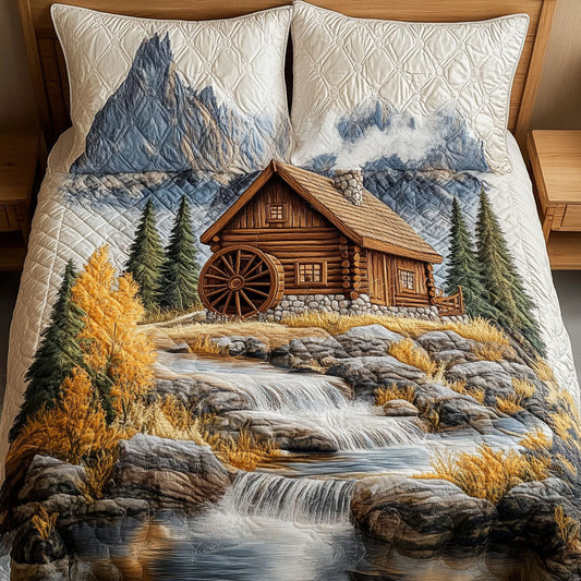 Flowing Grace 3-Piece Quilted Bedding Set NCU0PT7016