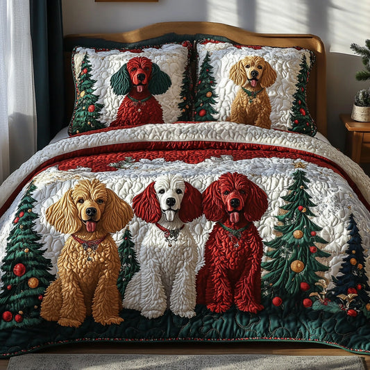 Fluff Crown 3-Piece Quilted Bedding Set NCU0DV7482