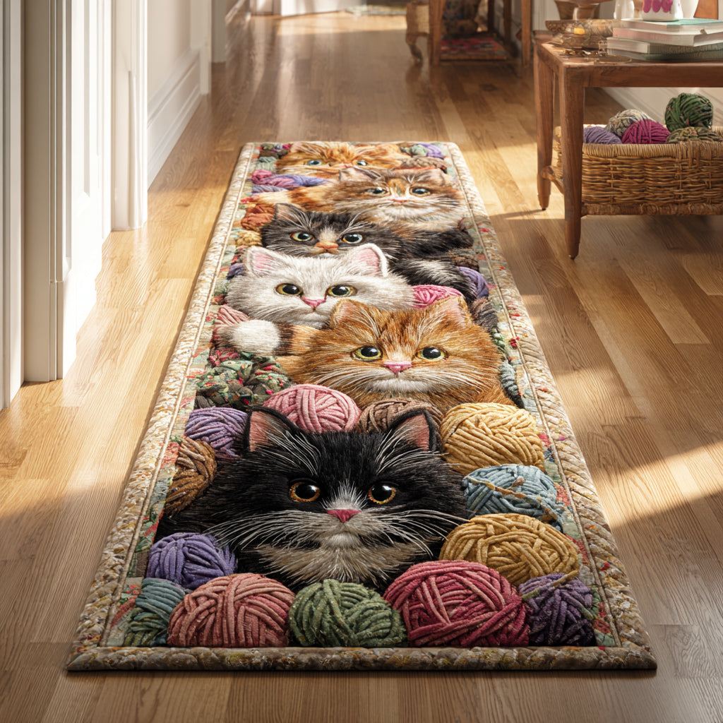 Fluffy Cat Friends Runner Carpet NCU0HH952