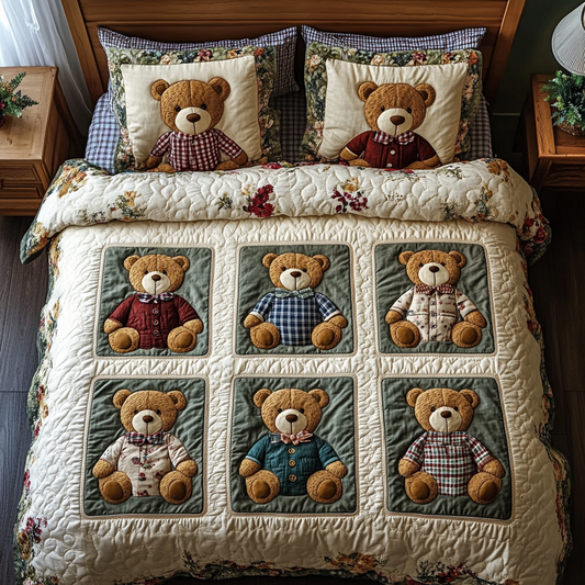 Fluffy Charm 3-Piece Quilted Bedding Set NCU0VH3372