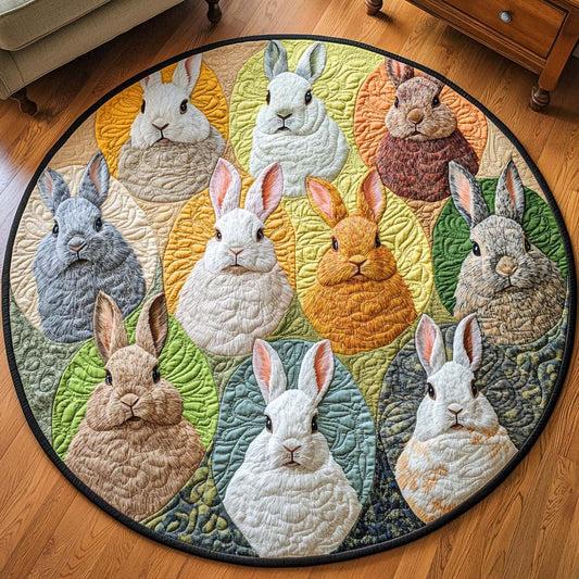 Fluffy Friend Quilted Round Mat NCU0NT8085