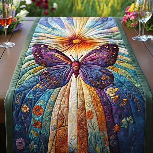 Flutter Bliss Quilted Table Runner NCU0DV2960