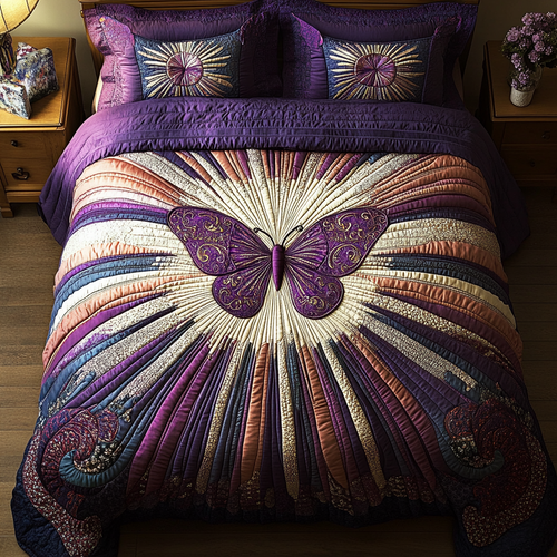 Flutter Dreams 3-Piece Quilted Bedding Set NCU0VH2161