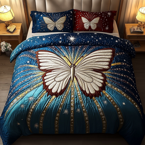 Flutter Grace 3-Piece Quilted Bedding Set NCU0DK3622