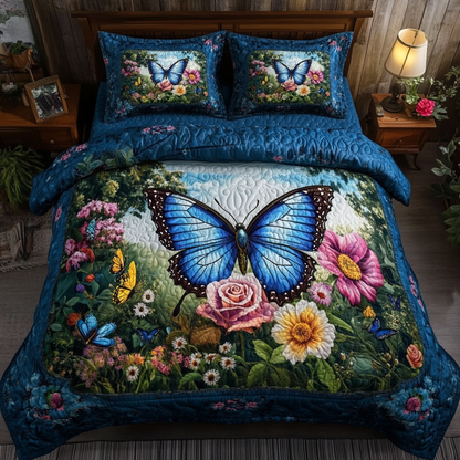 Flutter Grace 3-Piece Quilted Bedding Set NCU0DK5085