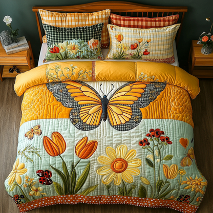 Flutter Grace 3-Piece Quilted Bedding Set NCU0DK5626