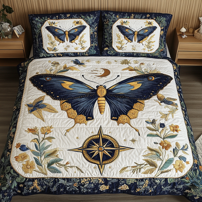 Flutter Night 3-Piece Quilted Bedding Set NCU0VL2371