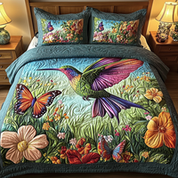 Flutter Wings 3-Piece Quilted Bedding Set NCU0VH2212