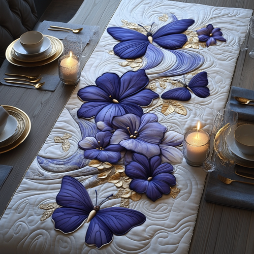 Flutter and Grace Quilted Table Runner NCU0DV3427
