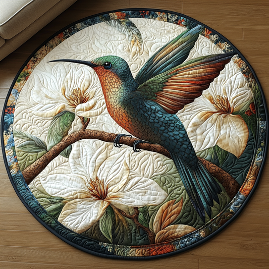 Fluttering Beauty Quilted Round Mat NCU0DV5580