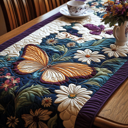 Fluttering Fancy Quilted Table Runner NCU0PT4100