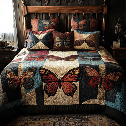 Fluttering Fantasy 3-Piece Quilted Bedding Set NCU0PT6266
